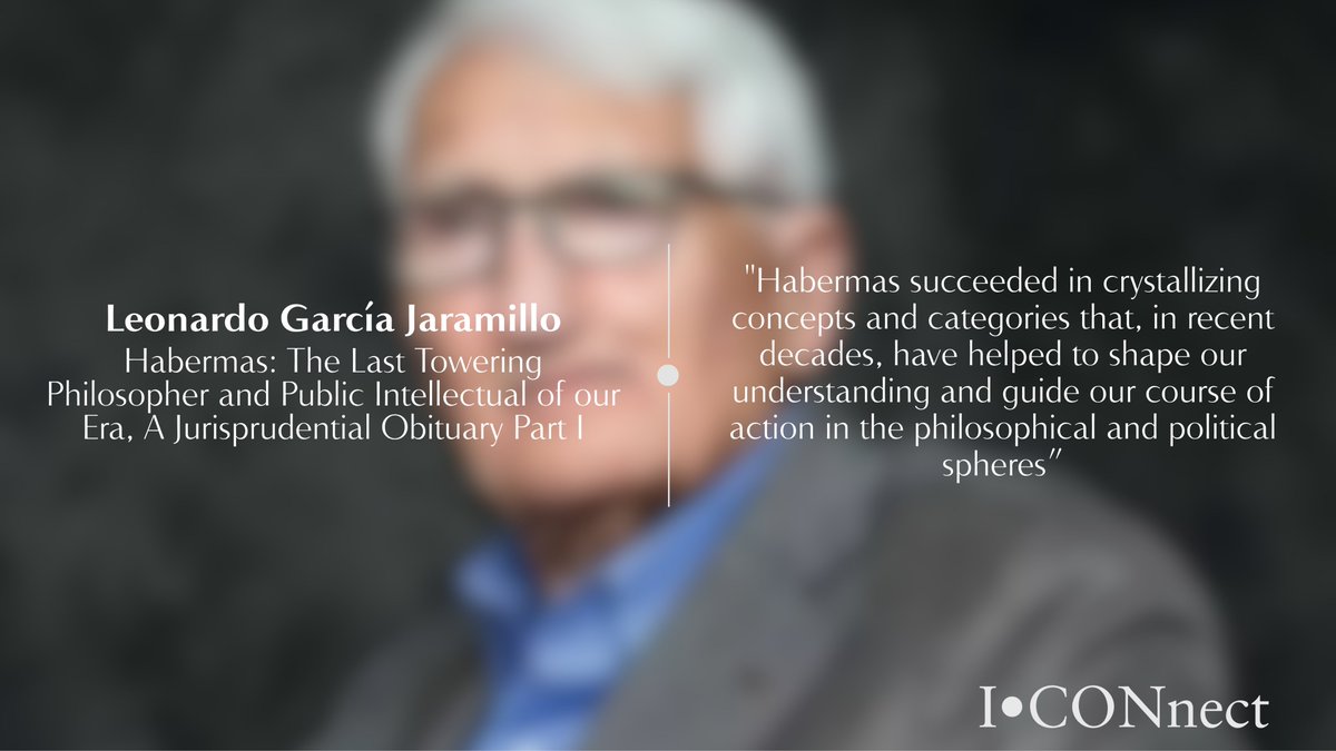 ICONnectblog's tweet image. 🕊️ New on ICONnect: "Habermas: The Last Towering Philosopher and Public Intellectual of our Era, A Jurisprudential Obituary"

Leonardo García Jaramillo honors Jürgen Habermas: the philosopher who shaped post-WWII thought

iconnectblog.com/habermas-the-l…

#Habermas #Philosophy #ICONS