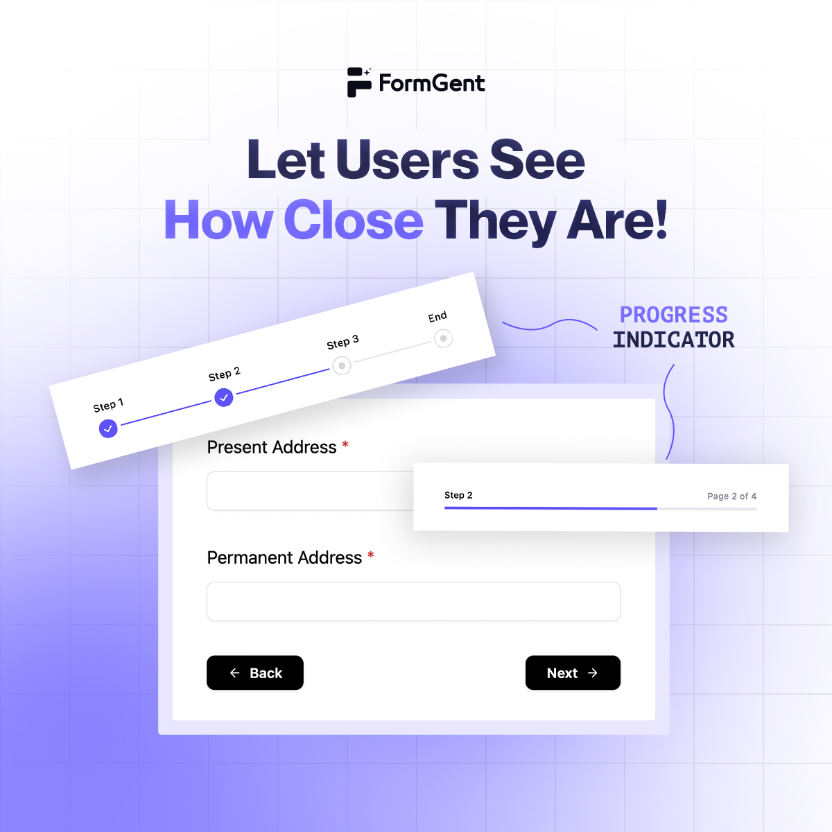 FormGent's tweet photo. When users feel closer, they complete faster.

FormGent’s Progress Bar shows users exactly where they are, reducing drop-offs and keeping them motivated till the last step.

Get FormGent - https://t.co/LTw5UOjods

#FormGent #ConversionOptimization #LeadGeneration #Formbuilder https://t.co/jT4JjOvlIy