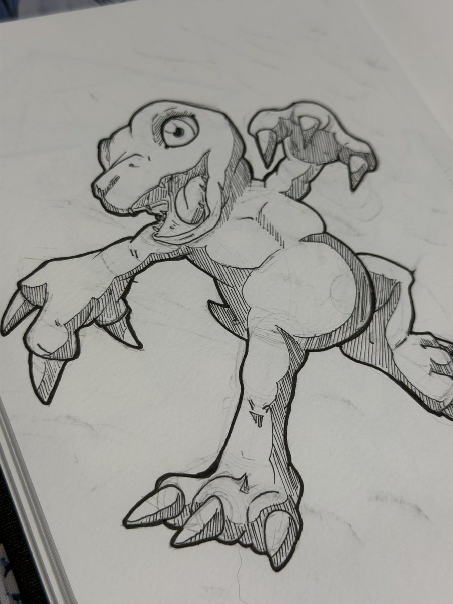 Wilde_pixel's tweet photo. Day 111 of drawing everyday -Agumon https://t.co/yZzwyr345V