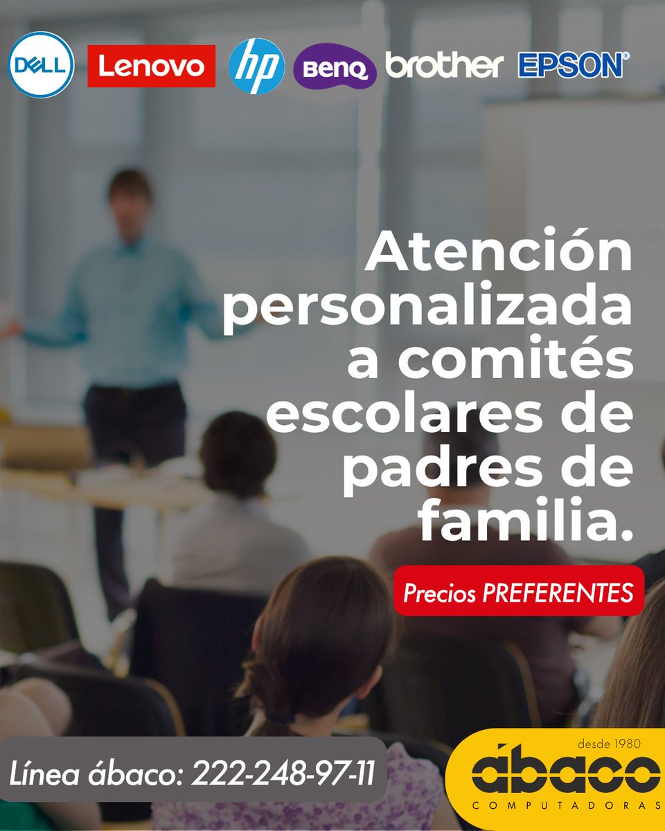 abacoPuebla's tweet photo. Impulsa a tu comunidad escolar con tecnología confiable y atención hecha a la medida 🙌📚
Haz que cada proyecto escolar cuente con el respaldo adecuado 💻✨📍 Reforma 3104 Col. Amor 
📞 222-248-97-11#SolucionesEducativas #TecnologíaParaEscuelas #ÁbacoComputadoras https://t.co/7yakRY6HNT