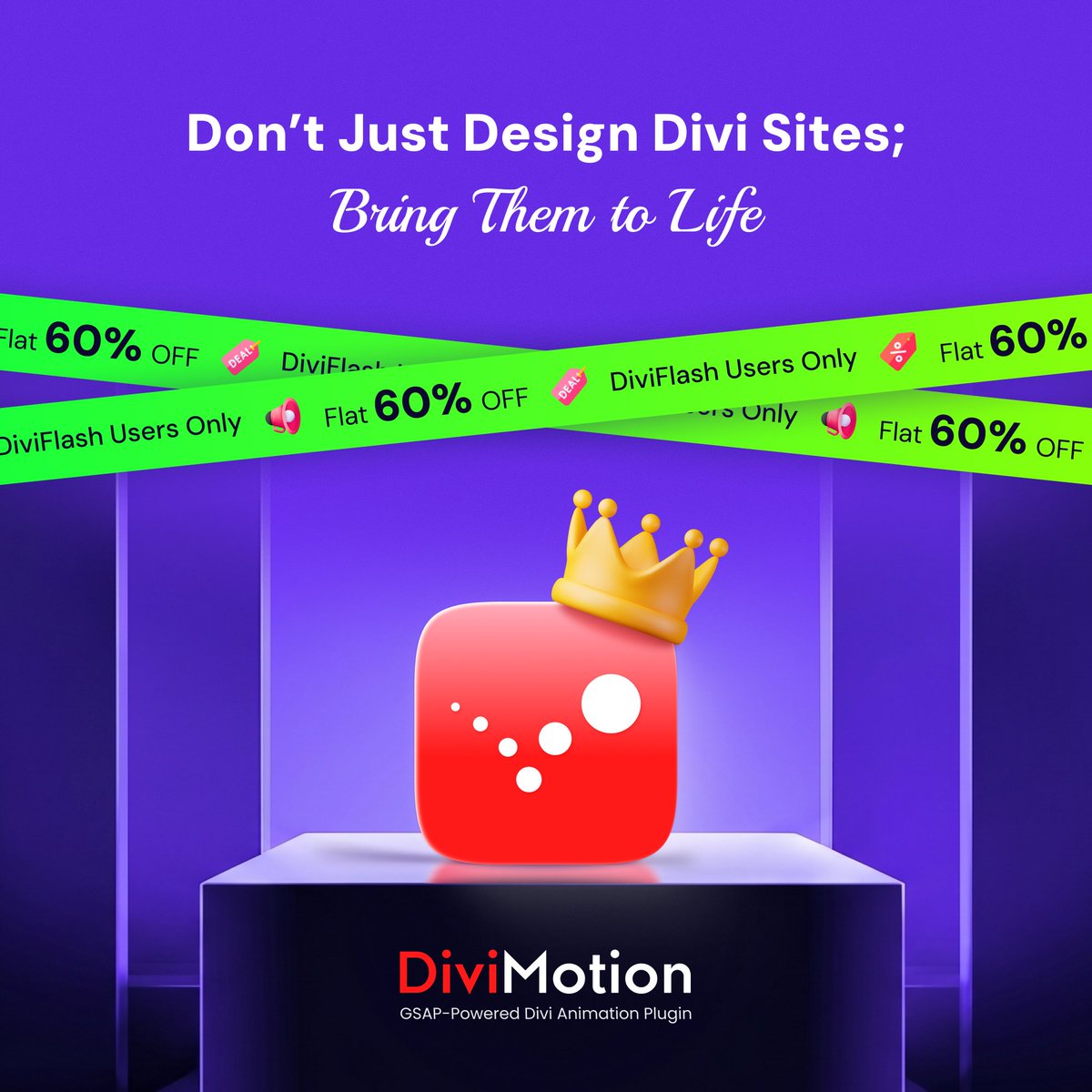 DiviFlash's tweet photo. DiviFlash users — check your inbox.

We sent you a flat 60% OFF on DiviMotion last week. Exclusively. No public link anywhere.

Check Promotions or Spam. The link is inside that email.
Less than 48 hours left.

Not a DiviFlash user yet? Get DiviFlash 5.0 with up to 35% off now. https://t.co/cXuNTK1Je3