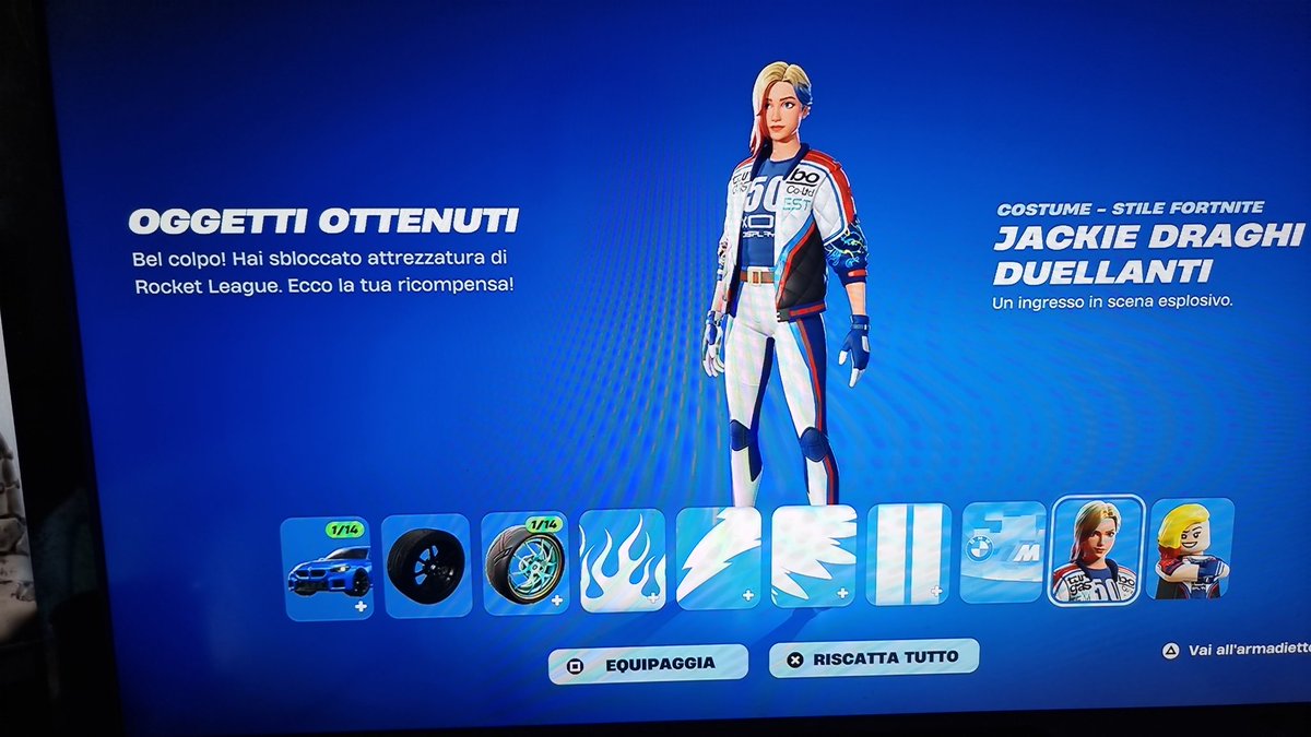 marcogan23's tweet photo. Oh sì! #RocketLeague #Fortnite #BMW #Jackie https://t.co/pmhxEbgPxa