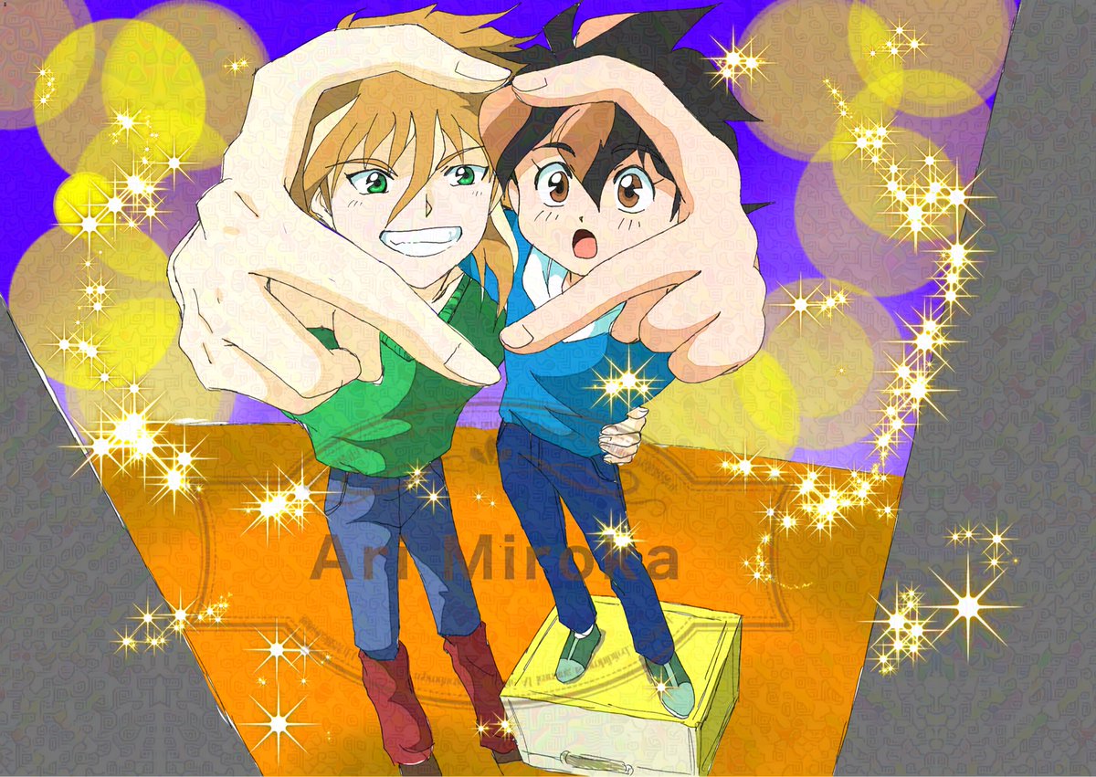 クラワタ…との呟きを目にして過去絵🌸

現実世界で一緒にプリクラ撮る2人✨どこで覚えたかナゾですがポーズ指導はクラマ❣️笑😆💖\(//∇//)\