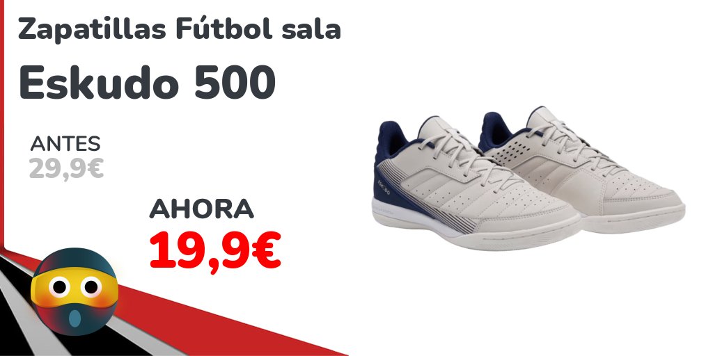 michollo's tweet photo. 👟⚽️ ¡ZAPATILLAS DE FÚTBOL SALA ESKUDO 500 que son un CHOLLAZO! 😱 Comodidad, agarre y control para dominar la pista 👇

▶️ https://t.co/DvaP6D2lBP

#FutbolSala #Zapatillas #Deporte #Kipsta #Ofertas https://t.co/AMfJpbHW3D