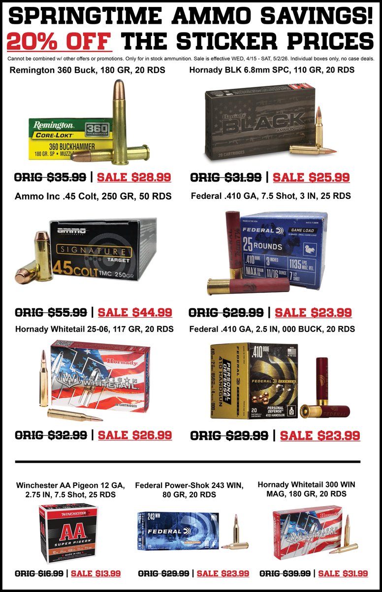 Thunder Lakes | Guns • Ammo • Archery tweet media