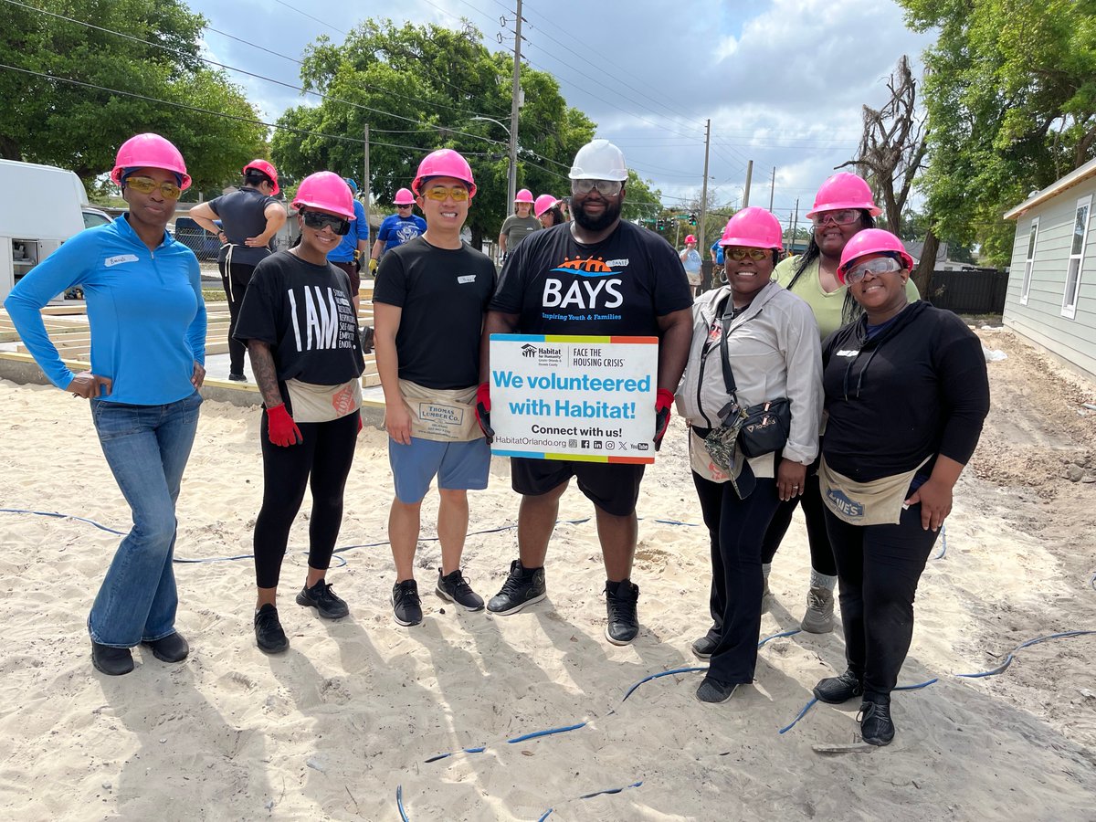 BAYSKids's tweet image. A huge shoutout to BCC and BFC Orlando for their hard work last month volunteering with Habitat for Humanity! Thank you for representing the BAYS spirit so well and helping build a stronger community for everyone. #BAYSInTheCommunity #GivingBack #Orlando