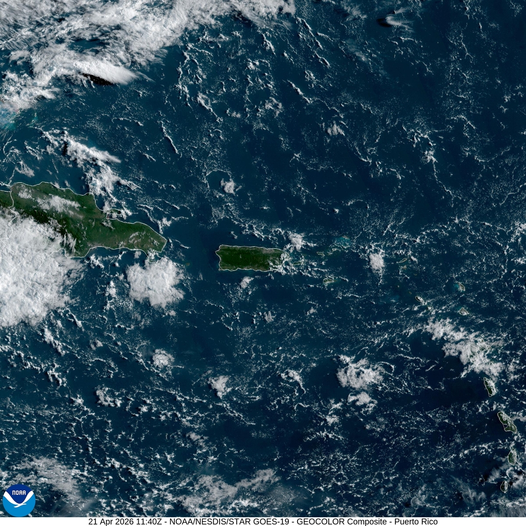 VegaBajaWx's tweet image. Imagen de satélite April 21, 2026 at 08:00AM #PuertoRico #weather