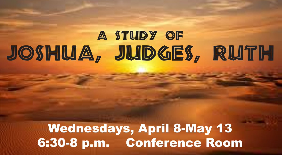 It's not too late to join our study of Joshua, Judges, and Ruth!