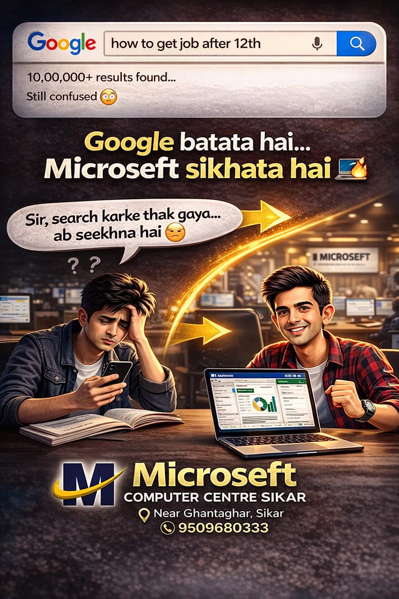 Microseft Computer Institute Sikar tweet media