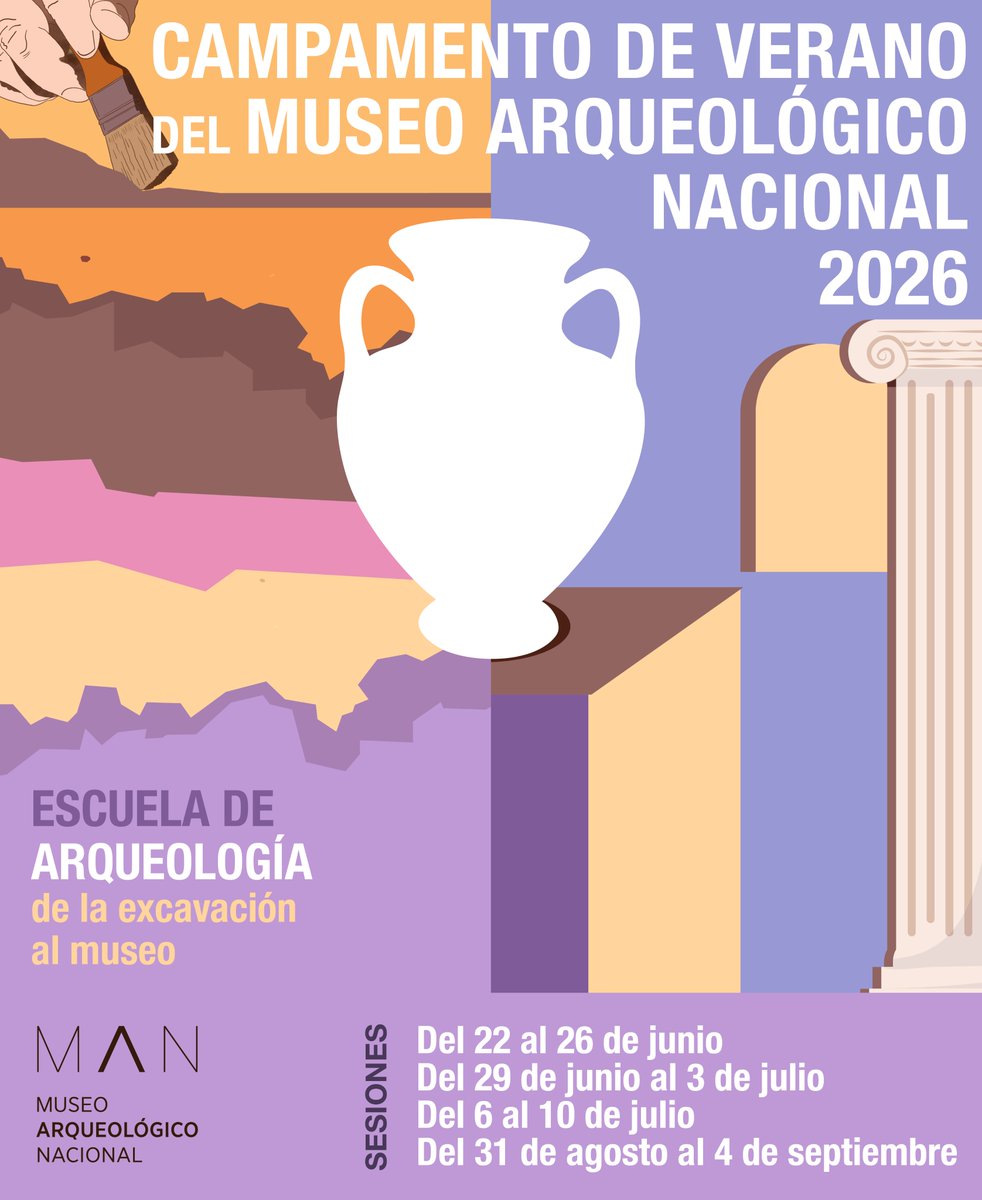 MANArqueologico's tweet image. 😍 ¡Este año, el #MAN celebra la segunda edición del campamento de verano! Un sinfín de actividades donde los más pequeños se convertirán en auténticos arqueólogos, conservadores y restauradores.

¡Inscripciones desde el 27 de abril! 
Más info en nuestra web