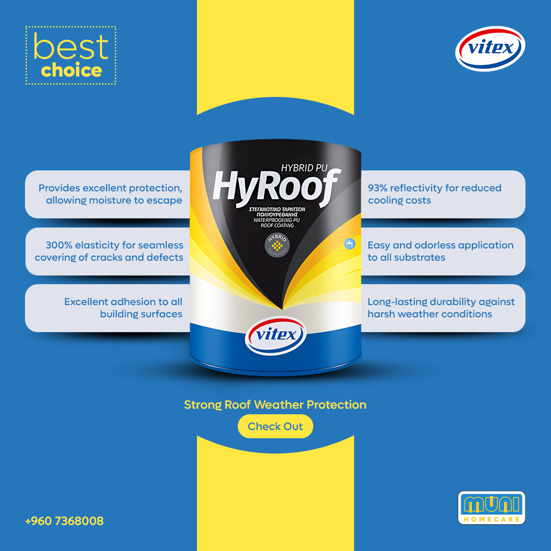 MUNIhomecare's tweet image. Upgrade your spaces with premium solutions made to protect, perfect, and impress. Quality you can trust, results you can see.✨

📞 +960 7368008

#WallFinishes #RoofProtection #HomeUpgrade #Vitex #MUNIHomecare