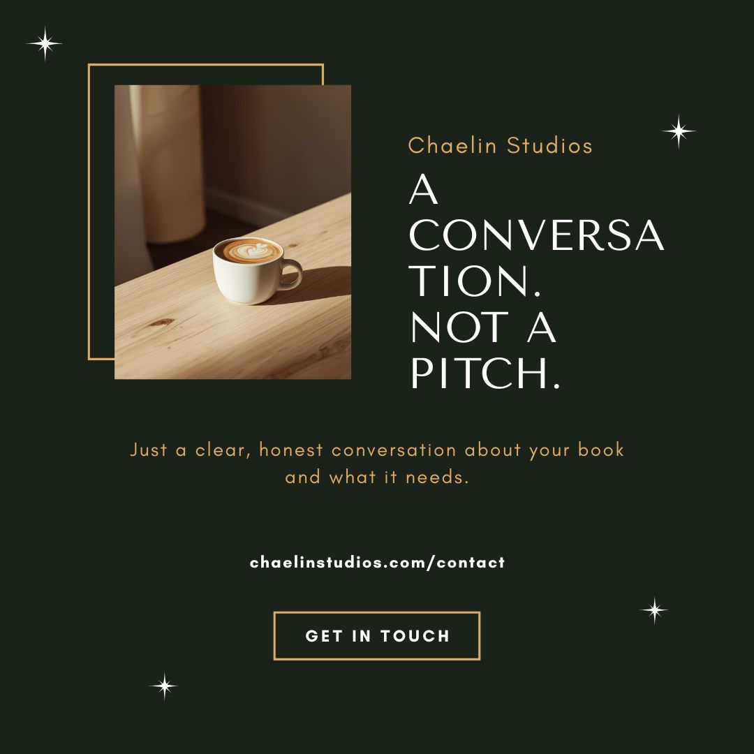 chaelin_design's tweet image. Our first call isn't a sales pitch. It's a conversation.
No pressure. No package pushed. No 'sign today for a discount.'
Just honesty about your book and what it needs.
📩 chaelinstudios.com/contact

#BookMarketing #AuthorSupport #BookLaunch