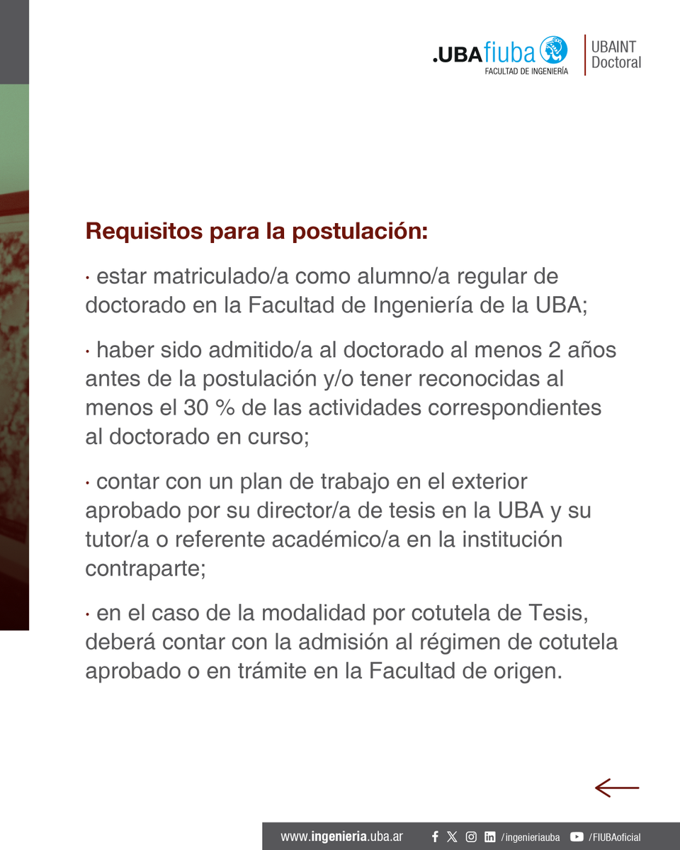 ingenieriauba's tweet image. 🔗 Conocé qué documentación debés presentar en fi.uba.ar/noticias/convo… 

#UBA #FIUBA #Ingeniería #EducaciónPública #Doctorados