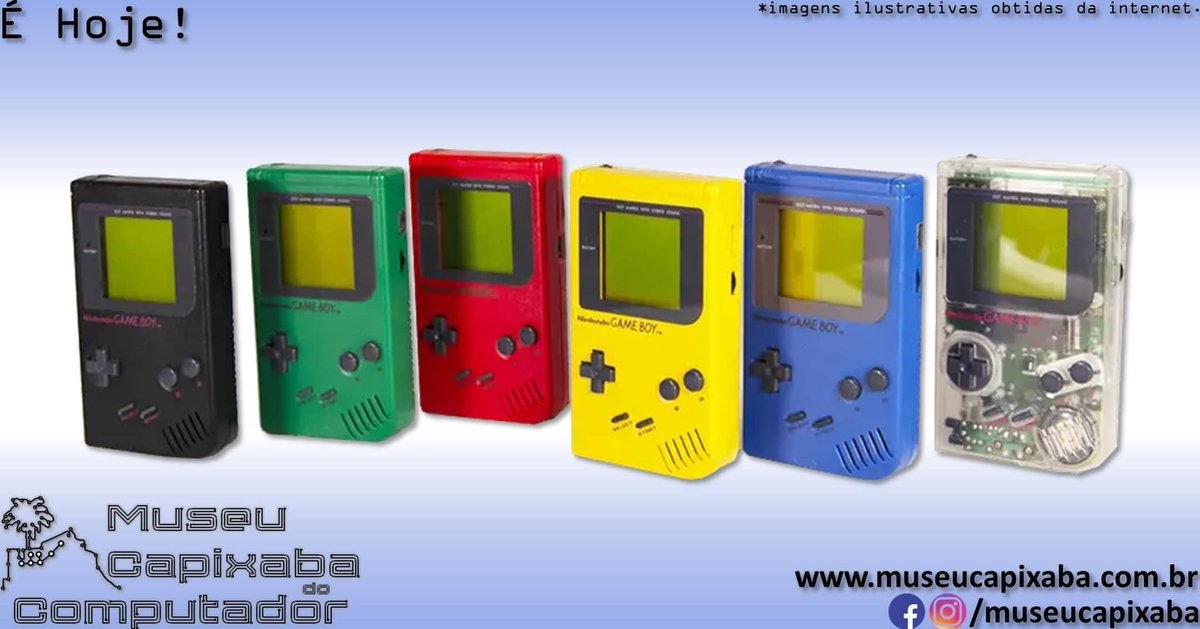 museucapixaba's tweet image. É hoje! O videogame Nintendo Game Boy GB de 1989.

+em museucapixaba.com.br/hoje/videogame…

#MuseuCapixaba #mcc #éhoje #museu #Tecnologia #Retro #Geek #OnThisDay #Nintendo #GameBoy #GunpeiYokoi #GameandWatch #NES #Famicom #SharpLR35902 #i8080 #Tetris #AtariLynx #SEGA #Gamegear #ゲームボーイ