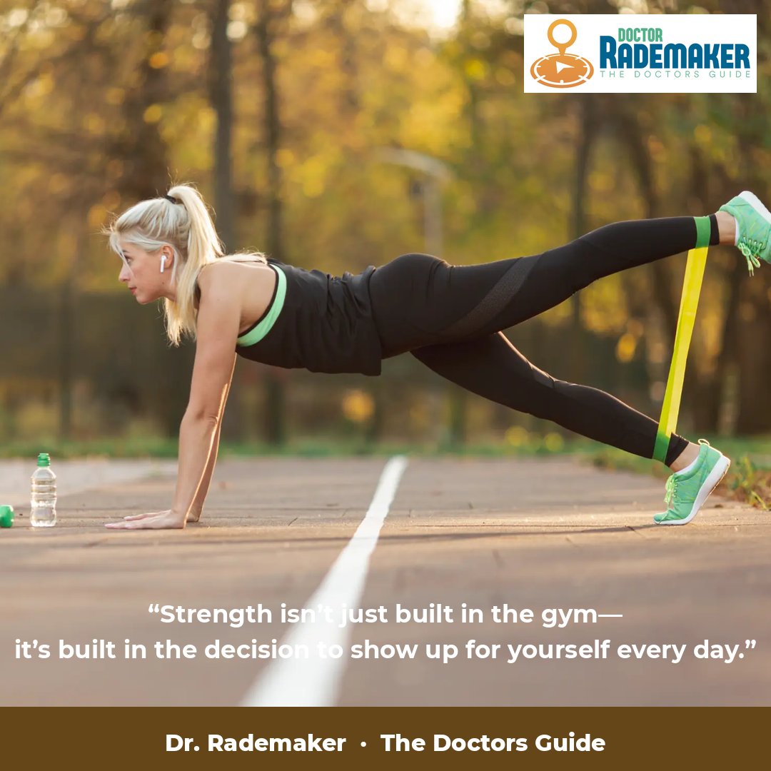 dr_rademaker's tweet photo. Strength isn’t just built in the gym—it’s built in the decision to show up for yourself every day.”

True strength develops through consistency, not occasional bursts of effort. Each time we choose movement, discipline, and care for our bodies, we reinforce the habits that build resilience and confidence. Over time, these daily commitments shape not only physical strength, but the mindset that makes lasting health possible.

Health isn't delivered. It's remembered - The Doctor's Guide