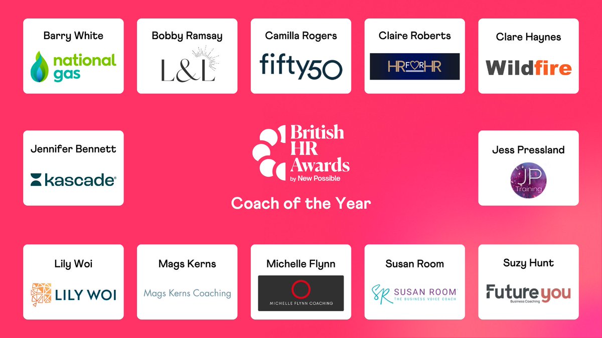 BritishHRAwards's tweet image. Congratulations to the British HR Awards 2026 'Coach of the Year' Finalists! ✨

Winners revealed 22nd April in Central London. 🏆🎉

#HR #People #Award