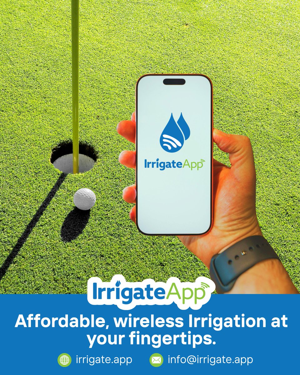irrigateapp's tweet photo. Irrigation control from your phone. No trenches. No long cable runs. Minimal course down-time. No babysitting zones. Just practical control that works in the real world.

Find out more at:
https://t.co/qJJJK2JHF4 https://t.co/w5szTMtzMW