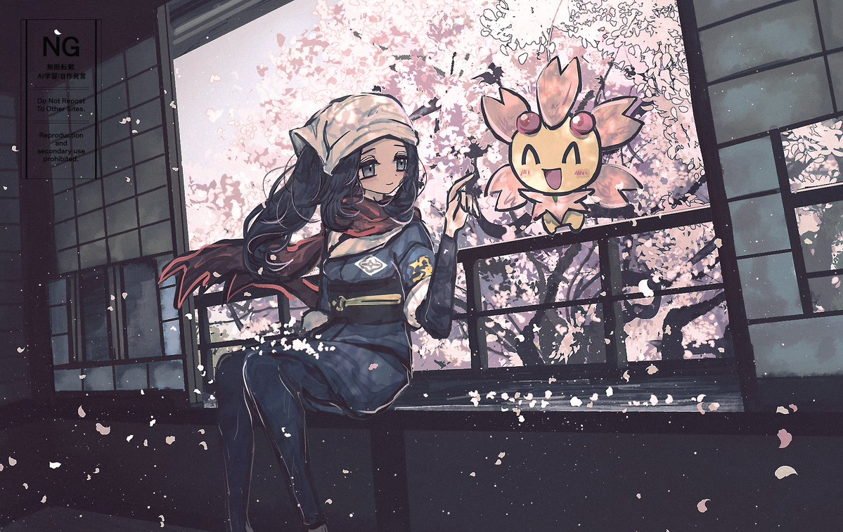 ヒスイの春の絵描きました