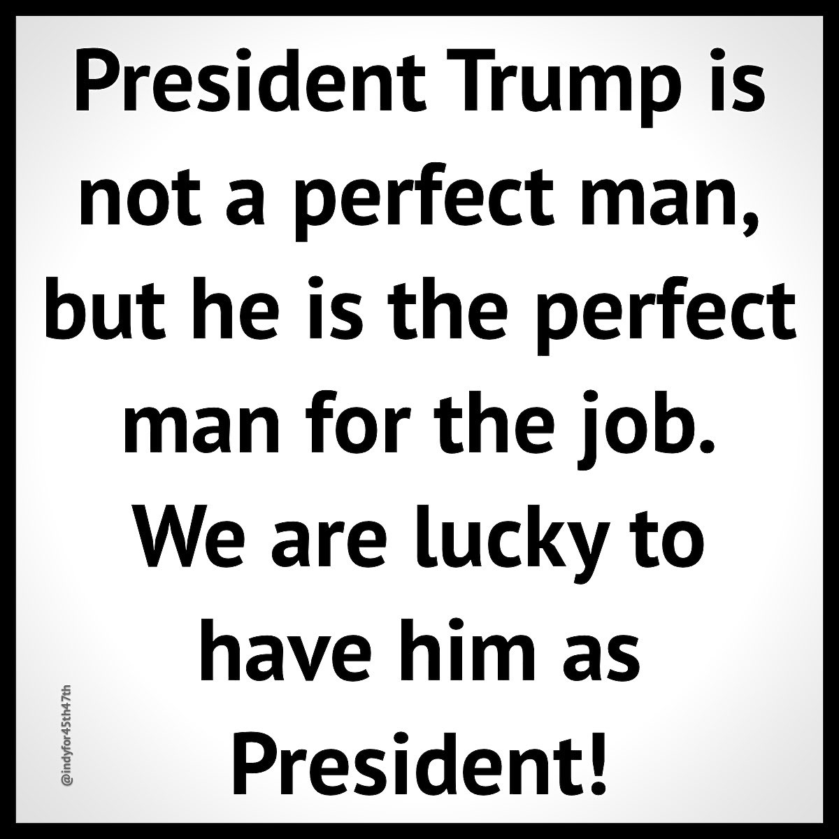 indyfor45th47th's tweet photo. We are lucky as hell to have him as President! 🎯 https://t.co/QxmJbwbUtO