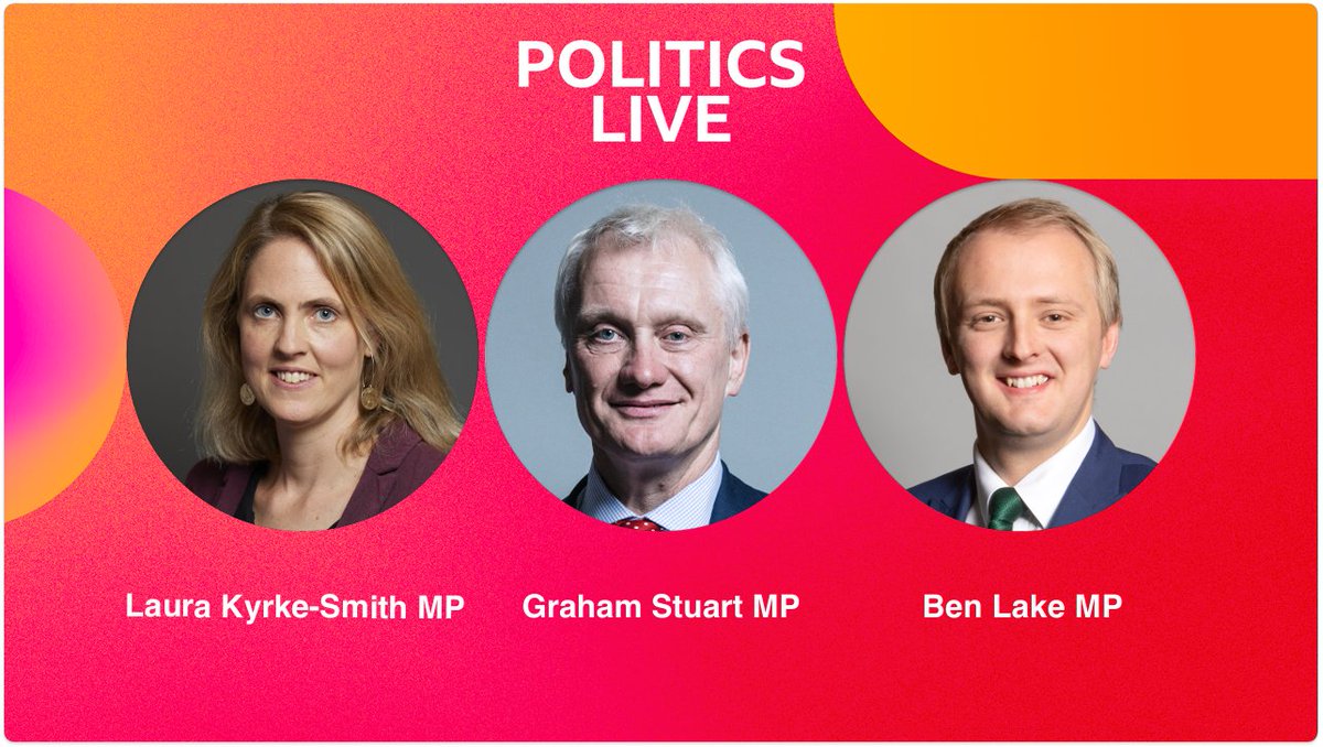 BBCPolitics's tweet image. On Tuesday's #PoliticsLive
 
Laura Kyrke-Smith MP, Labour
Graham Stuart MP, Conservative
Ben Lake MP, Plaid Cymru

13:30 BST BBC Two bbc.in/4tHDOwt