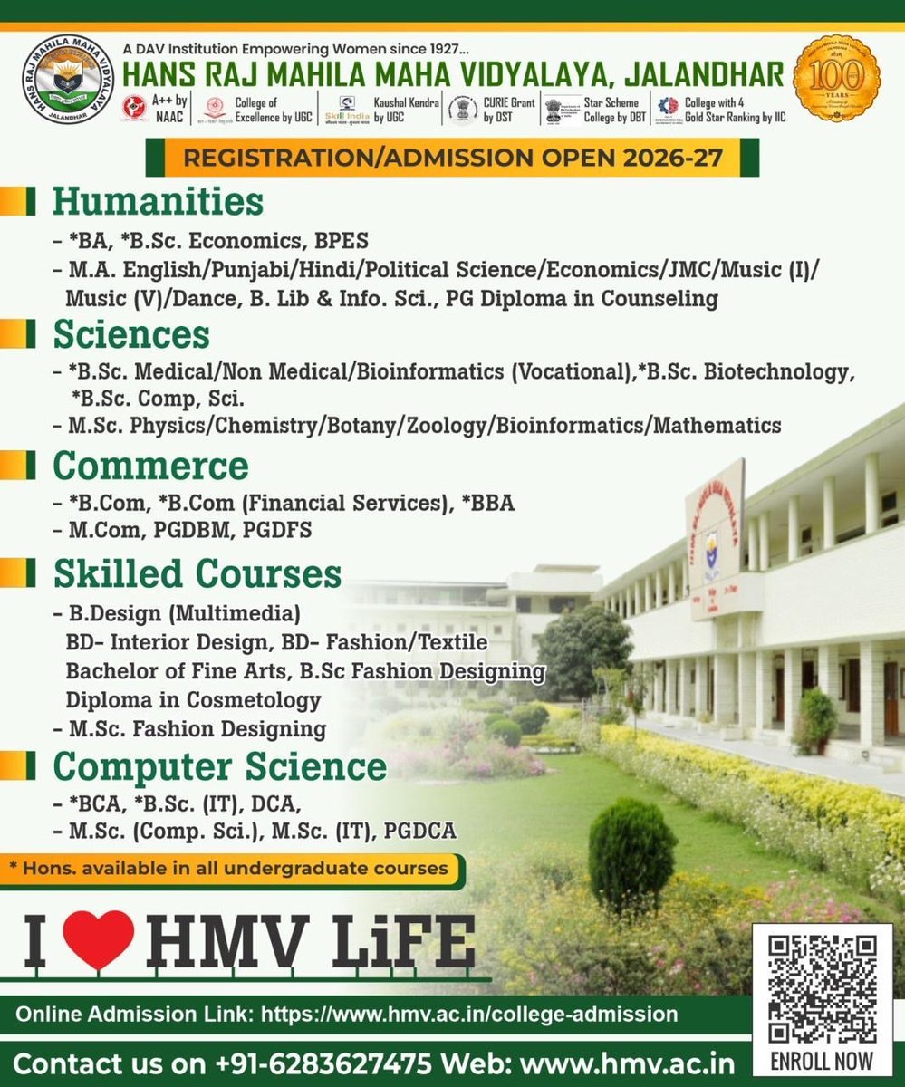 HmvCollege's tweet image. Nurturing Minds, Building Futures.

#HMV
#HMVCollegiate
#AdmissionsOpen