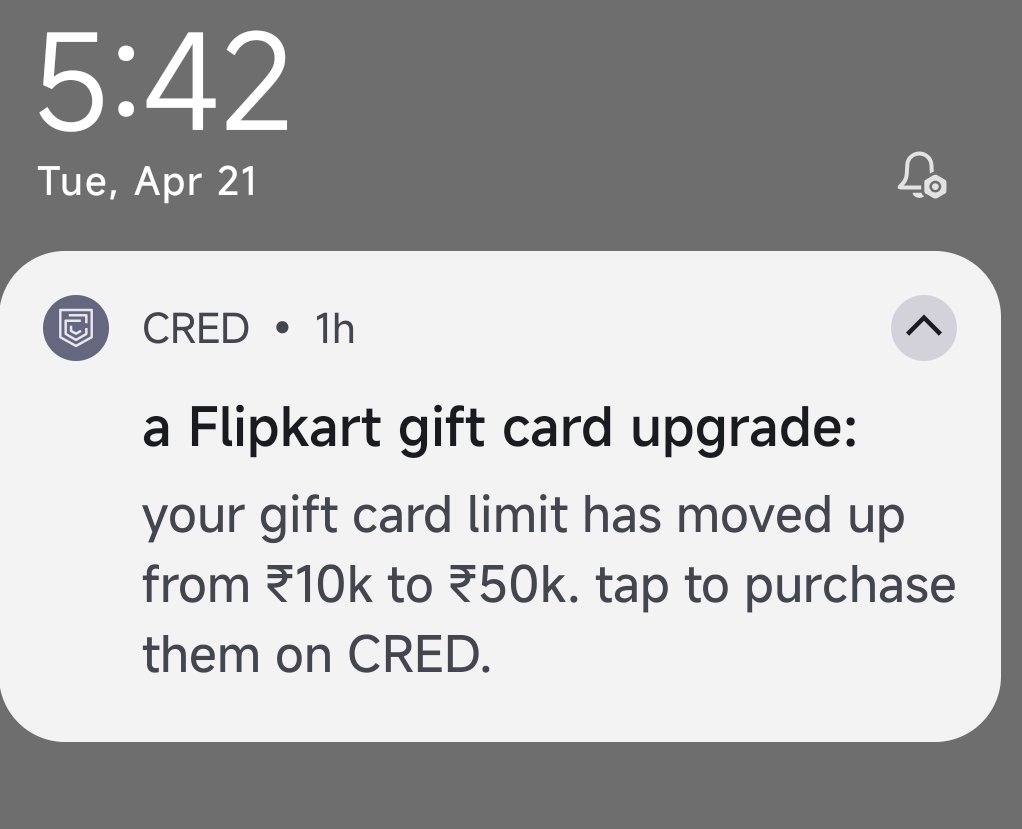 UltimateDeall's tweet image. 💰 Quintuple  Limits = More Savings!
CRED just increased Flipkart Gv monthly limit to ₹50K
👉 More loading = More cashback tricks
👉 Best time to use cashback cards
.. check yours 👀

#ccgeek #ccgeeks #rupaygeek #creditcard #dcgeek #debitcard