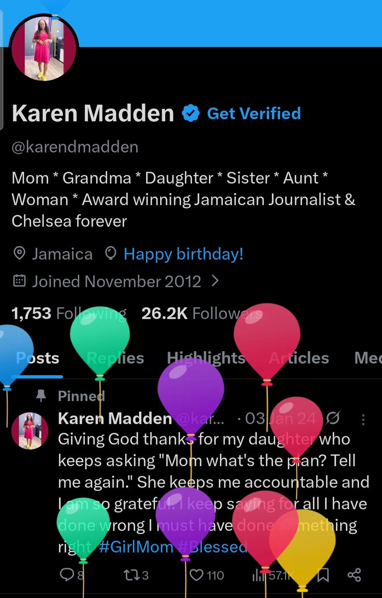 karendmadden's tweet image. Balloons on my page! Another trip around the sun. That's what's up! #Blessed #Happy #Grateful