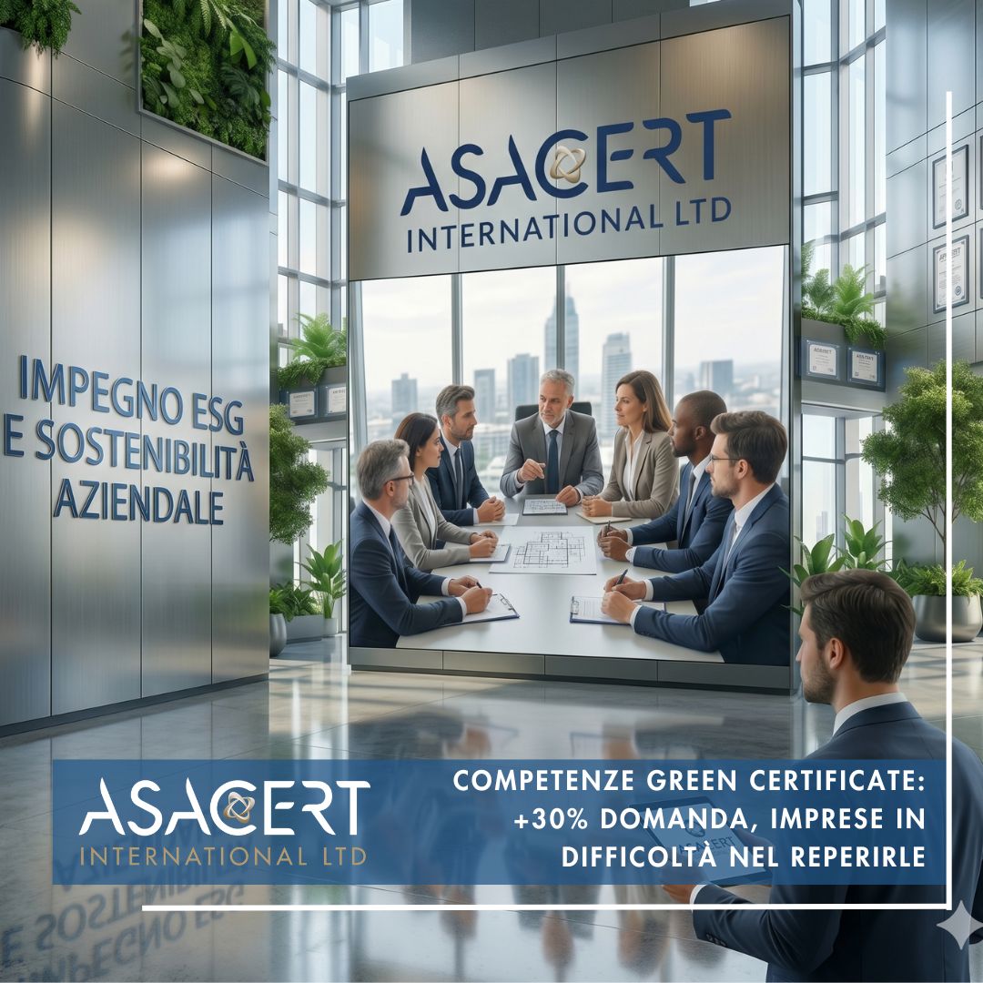 ASACERT's tweet image. 🌱 Le #competenze #green #certificate sono ormai essenziali.

📈 +30% domanda
⚠️ 40% imprese in difficoltà
#EGE, #ESG e #CAM sempre più richiesti.
💡 Certificarsi = #competitività.

👉Scopri le #certificazioni in ambito #sostenibilità bit.ly/3OCDoYO

#ASACERT