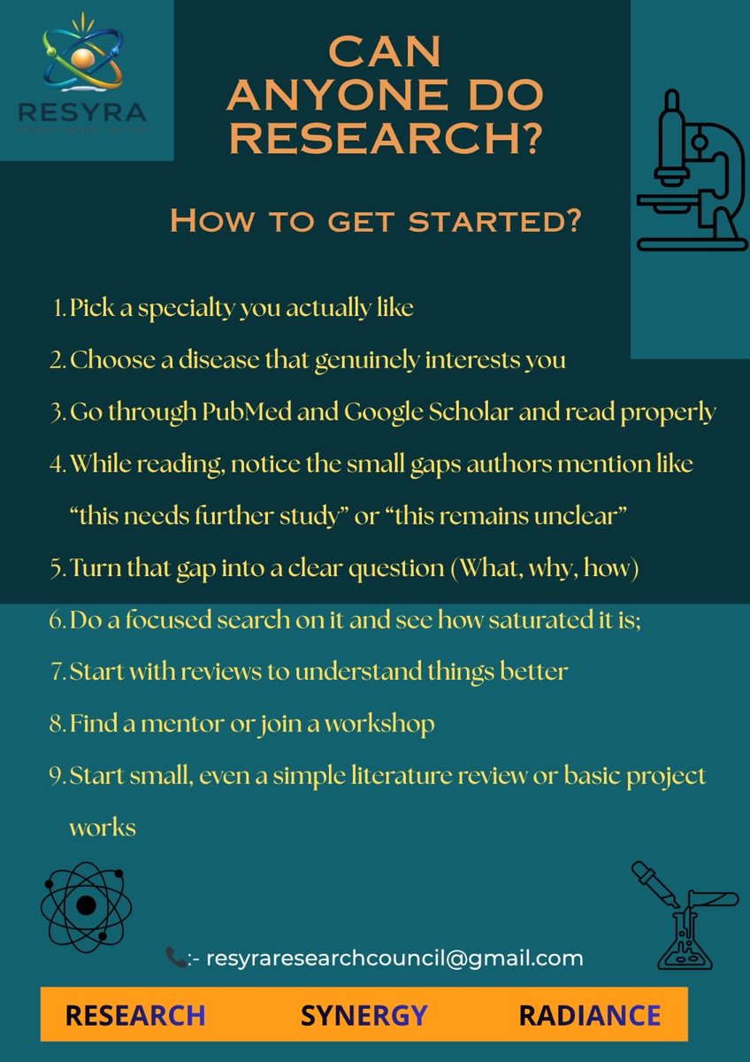 researchresyra's tweet photo. Research isn’t reserved for experts or “naturally gifted” people. It starts with curiosity, grows through collaboration, and turns into confidence over time. At RESYRA, we believe anyone can begin. 🔬✨Save the post and follow us for more related content. https://t.co/tctMzXqEaU