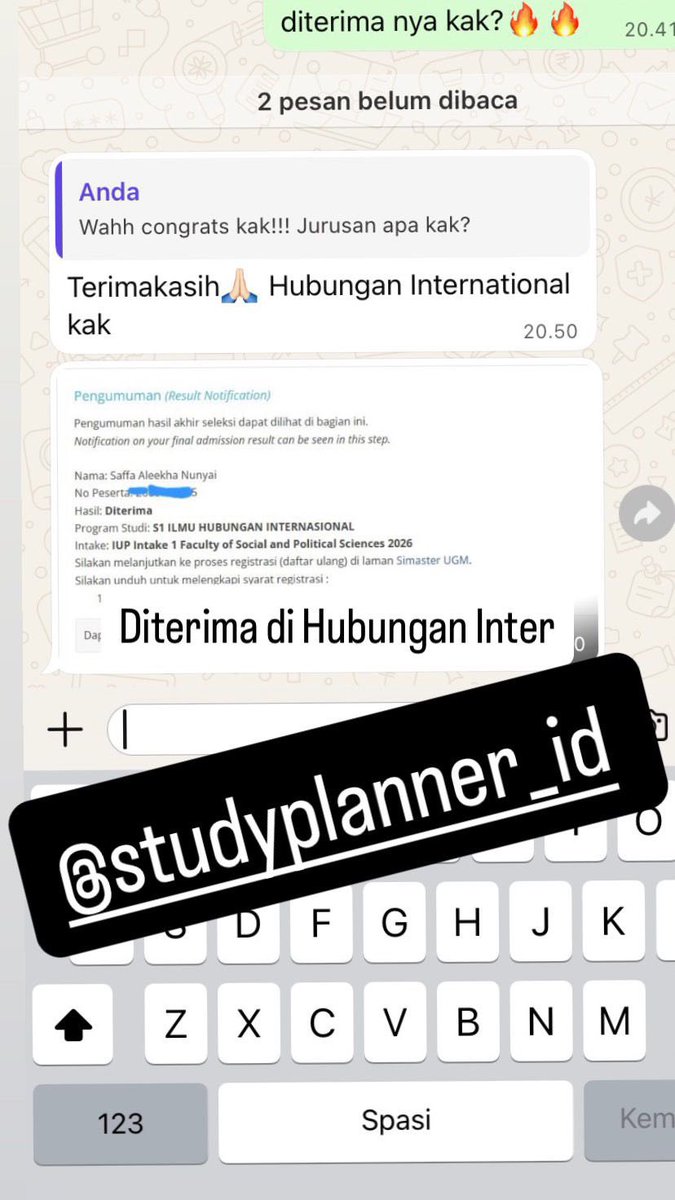 MENTORING PTN-JUAL SOAL IUP UGM/IUP ITB/SIMAK KKI tweet media