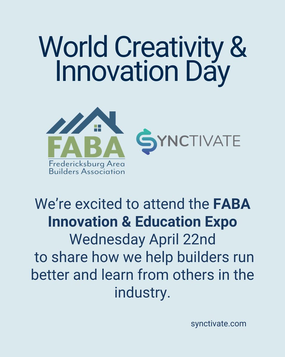 Synctivate's tweet image. Looking forward to a day of new ideas, real conversations, and seeing what’s actually working across the industry.

If you’re going to be there, let’s connect.

#FABAExpo #ConstructionIndustry #Networking