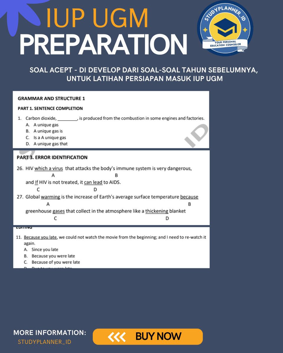 MENTORING PTN-JUAL SOAL IUP UGM/IUP ITB/SIMAK KKI tweet media