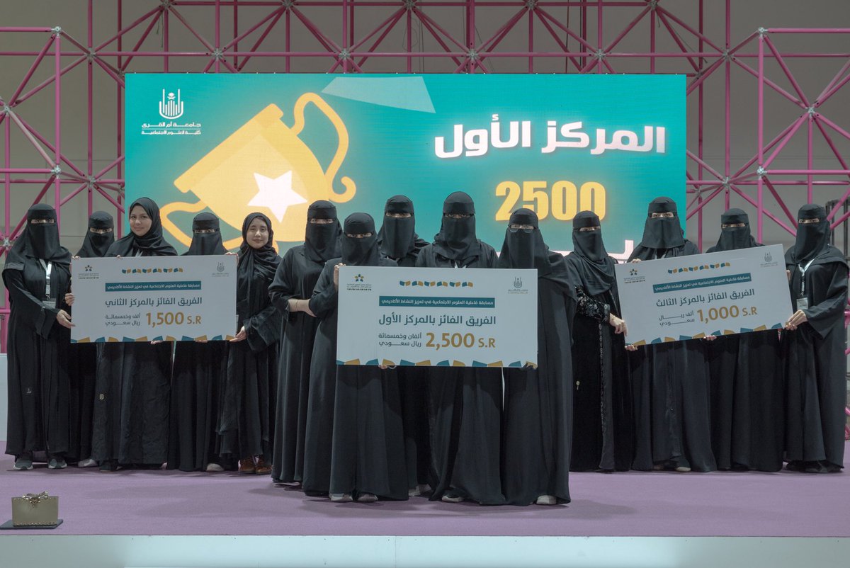 UQUcss's tweet photo. بحضور سعادة عميد كلية العلوم الاجتماعية أ.د. عمر الحازمي 
اختتمت كلية العلوم الاجتماعية 
#مسابقة_فعالية_العلوم_الاجتماعية_في_تعزيز_النشاط_الاكاديمي

حيث نال فريق (رونق) من قسم الخدمة الاجتماعية المركز الأول،
وحاز فريق (أديم) من قسم الجغرافيا على المركز الثاني،
وجاء فريق (نوافذ مكة) من قسم التاريخ في المركز الثالث.

مبارك للمشاريع الفائزة، ونتمنى لهم مزيدًا من التميز والنجاح 👏🏻✨