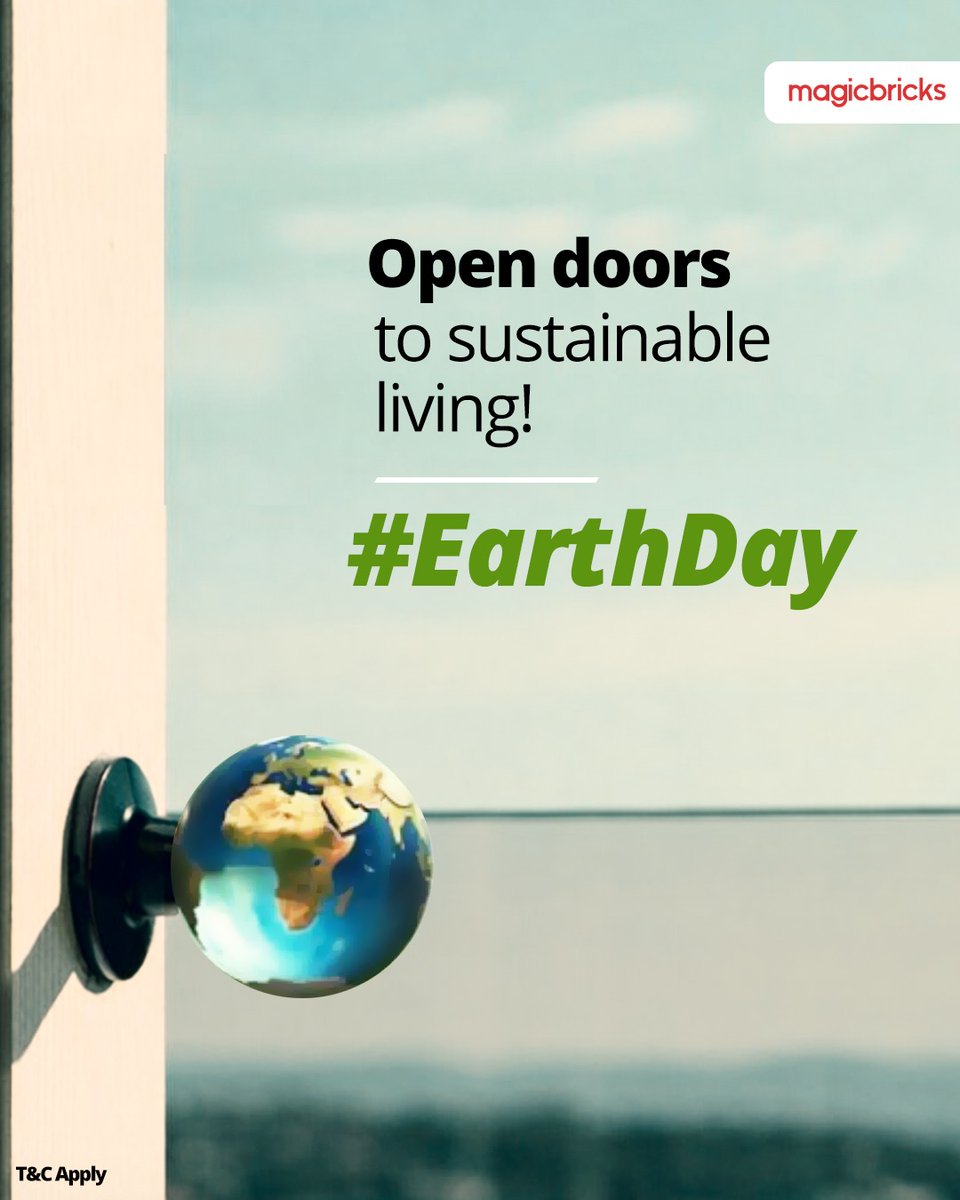 magicbricks's tweet image. Open the door to a greener tomorrow🌍✨  

Because every conscious choice today leads to a more sustainable way of living.  

#EarthDay #Magicbricks #SustainableLiving #EcoFriendlyHomes #PlasticFreeLiving