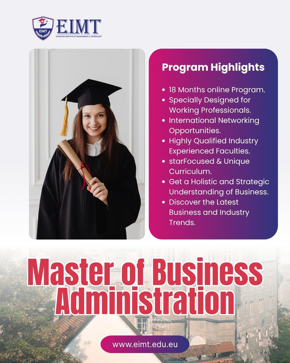 eimtch's tweet image. Step into leadership with the right knowledge 💼

An MBA that fits your ambition—and your schedule.

#education #study #mba #studyabroad #onlineeducation