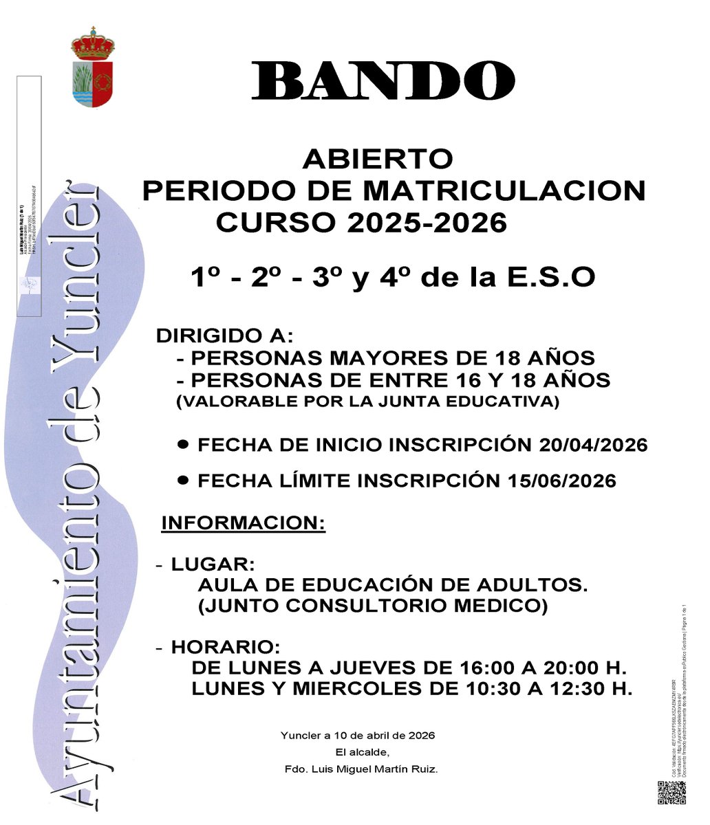 AYUNTAMIENTO YUNCLER tweet media