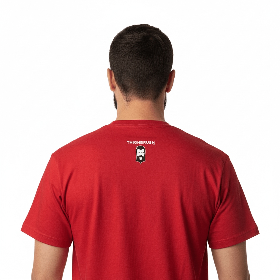 thighbrush's tweet image. THIGHBRUSH® "Making Foreplay Great Again" Men's T-Shirt in Red with Logo. Sizes Small - XXX-Large. Store Link in Bio @thighbrush @thighbrushapparel #thighbrush #thighbrushapparel #tshirts #mens #menstshirts #beardshirts #beards #funnyshirts