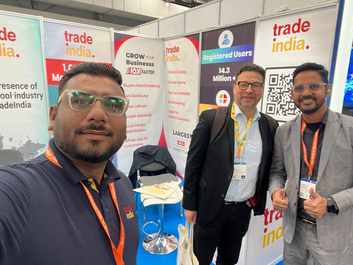b2btradefairs's tweet image. 🚀 Day 2 LIVE at Hannover Messe 2026!

Meet Tradeindia in Germany 🌍

🔥 Opportunities. Networking. Innovation—all in one place!

📅 April 20–24, 2026
🗺️ Hall 17 | Stall F 60/2

🤝 Let’s connect &amp;amp; grow globally!
💬 Visiting today? Tell us!

#HannoverMesse2026 #B2B #Networking