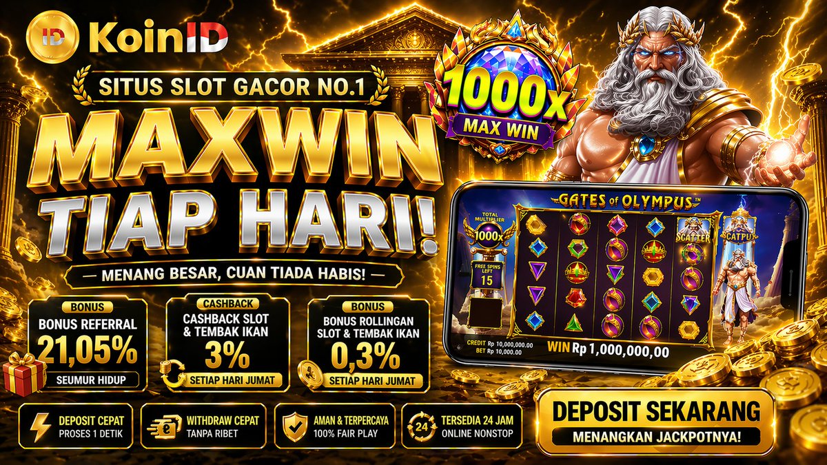 MonicaBell228's tweet photo. “MAXWIN TIAP HARI! ⚡️ Cuan deras tanpa batas di KOINID!”
“GACOR HARI INI 🔥 Sekali spin bisa tembus 1000x!”
“Main santai, cuan serius 💰 Jackpot siap meledak!”
“Slot lagi panas! Waktunya gas sekarang juga 🚀

Link Gacor : https://t.co/5r3leaE6UD

#tantenakal #jptiaphari https://t.co/1eaxQm1odJ