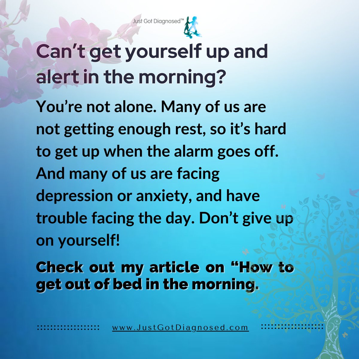 DrGaryJGD's tweet image. Struggling to get out of bed in the morning?

It’s not always about discipline—sometimes it’s exhaustion, anxiety, or depression.

Even small steps can help you start your day.

Dr. Gary McClain shares more 👉 justgotdiagnosed.com/resources/how-…

#MentalHealth #MorningStruggles #Depression