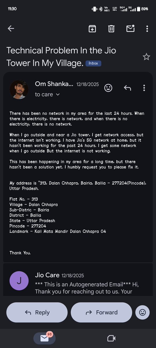 Shashan44746954's tweet image. @JioCare @reliancejio 
 यह एक #स्कैम है हम 5G #recharge करते हैं पर #2G भी नेटवर्क काम नहीं करता है बस रिफ्रेश नंबर भेज देते है कुछ टाइम 5G सही चलता है फिर वही #2G भी नहीं चलता।
ये सब #स्कैम है @TRAI भी साथ दे रहा है इसमें