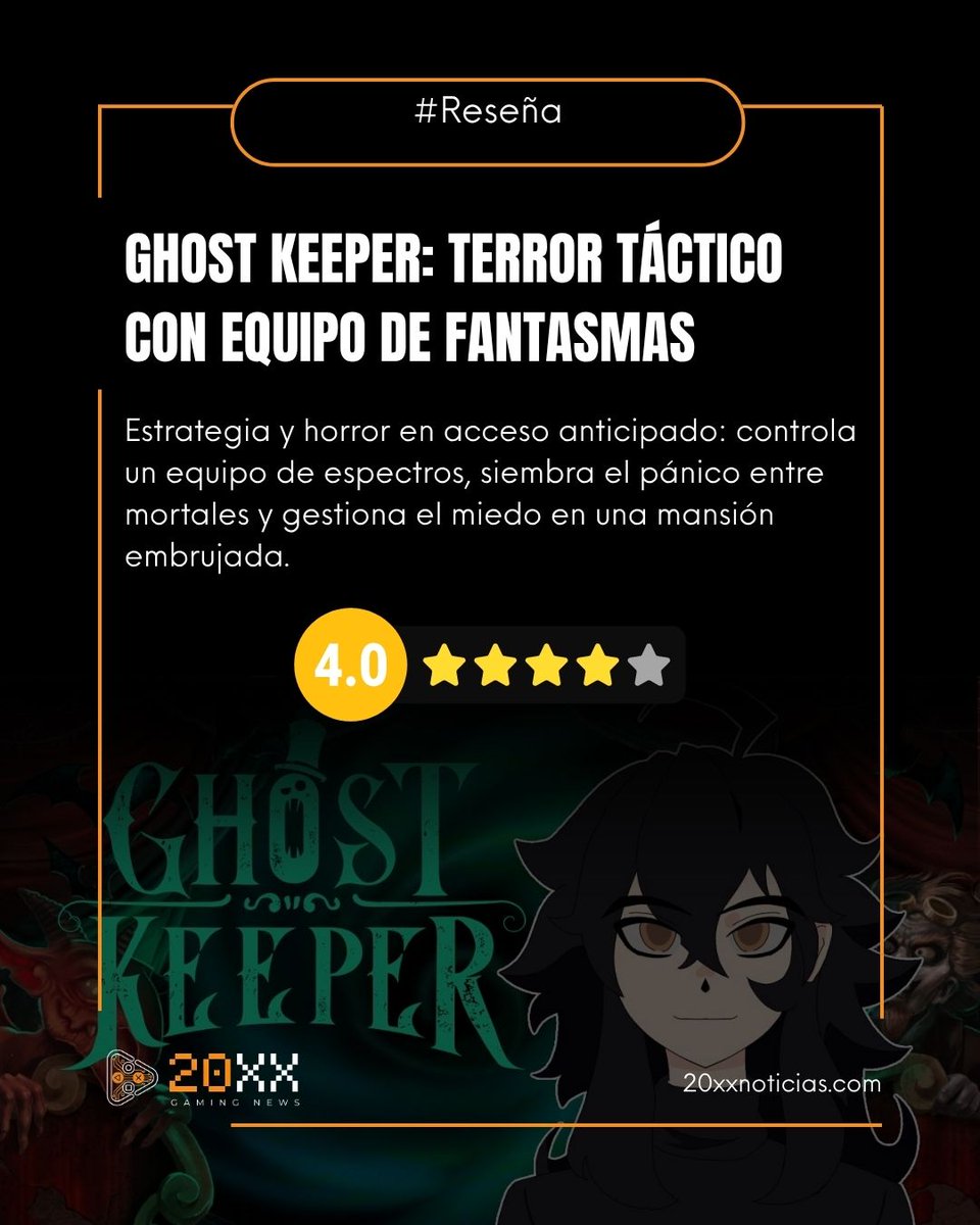 20XXnoticias's tweet photo. Reseña de Ghost Keeper: controlás un equipo de fantasmas para aterrorizar mortales. Sigilo, gestión de recursos y miedo dinámico.
Cada partida es un rompecabezas de planificación.
🔗 https://t.co/8MmLGwsEf2
#Gaming #GamingNews #GhostKeeper #Estrategia https://t.co/ODNwMC6deA