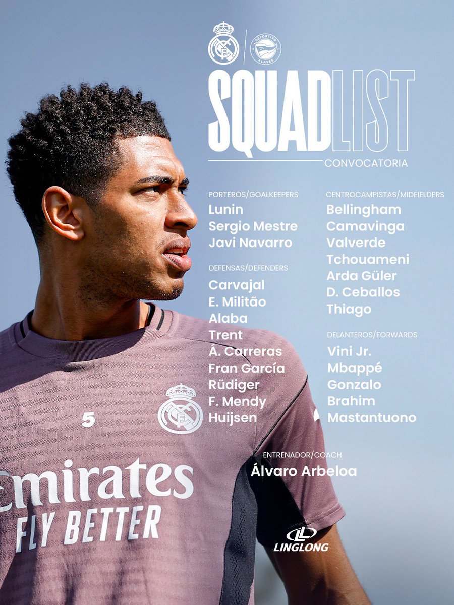 SeputarMadrid's tweet image. ✅ OFFICIAL: Daftar skuad #RealMadrid untuk LaLiga jornada 33 menghadapi Alavés di Santiago Bernabéu pukul 02.30 WIB dini hari nanti!