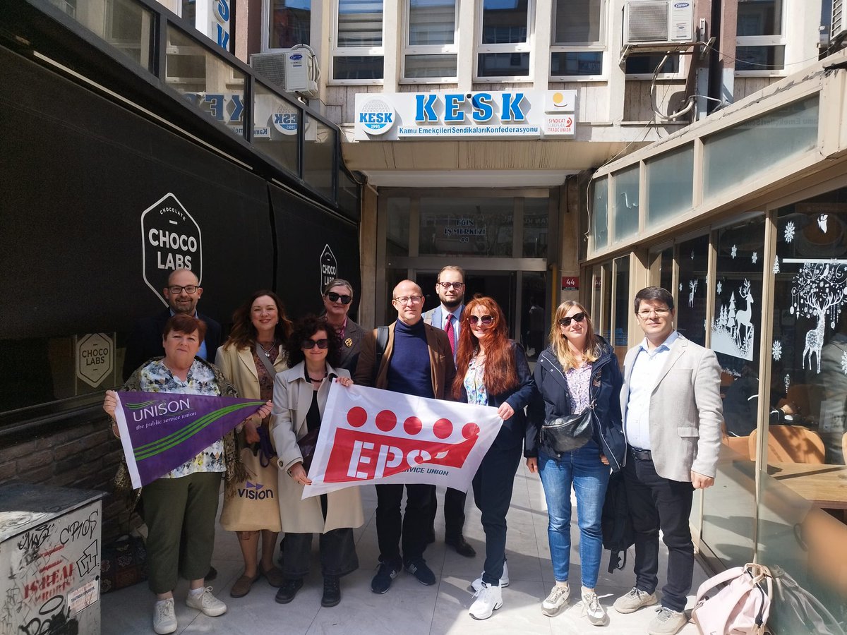 EPSUnions's tweet image. 📣15 women trade union leaders from @KESK1995 stand trial today for their union work.

An EPSU &amp;amp; PSI delegation is in Ankara in #solidarity.

🗣️ Paola Panzeri of EPSU:
 "Judicial harassment against women trade unionists are unacceptable. Dear sisters, you are not alone!"