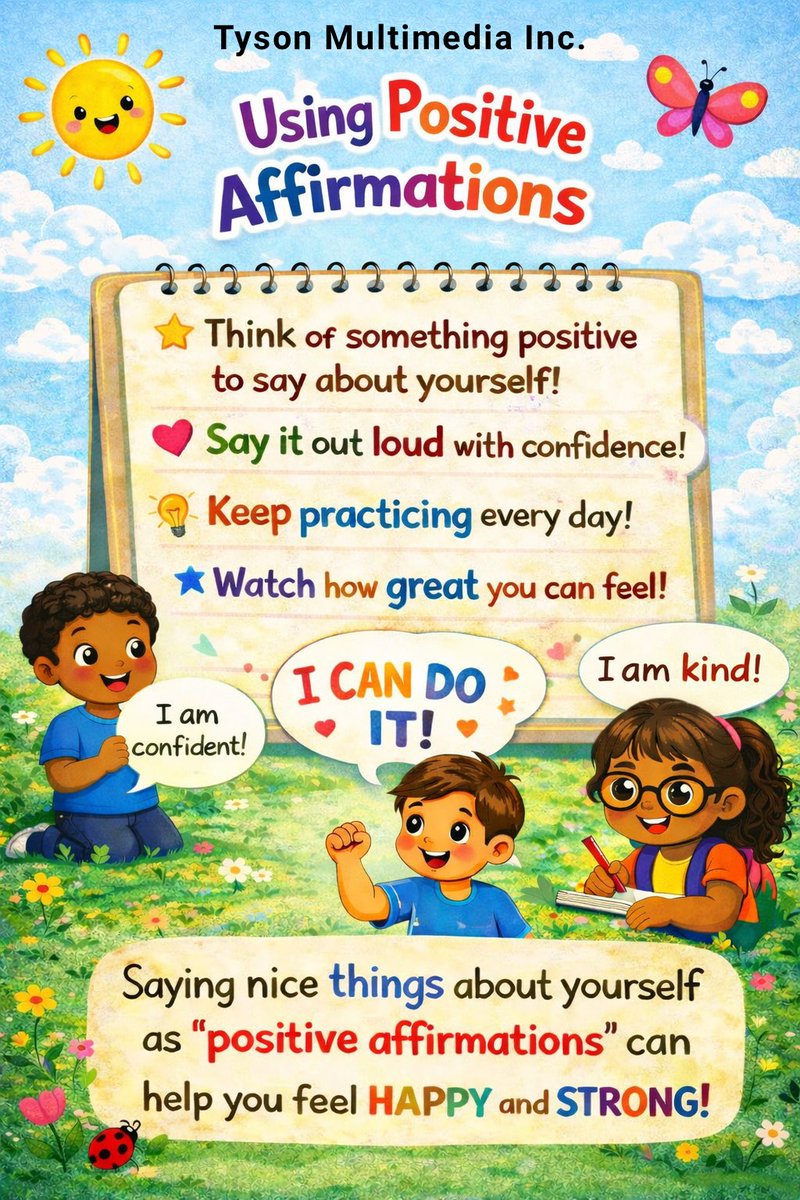 Helping little minds grow with kindness starts from within 💛
Encourage kids to build confidence by speaking uplifting words about themselves every day—it shapes how they see the world and their place in it.

#KidsConfidence #PositiveMindsetForKids #tysonmultimedia