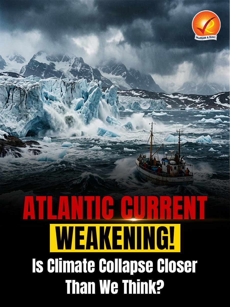 VajiramRavi's tweet image. A hidden ocean current is slowing down 🌊

Not visible. Not discussed enough.
But it could reshape climate patterns globally.

UPSC won’t ask definitions — it’ll ask impacts.

Are you prepared?

#UPSC #ClimateChange #Geography #CurrentAffairs