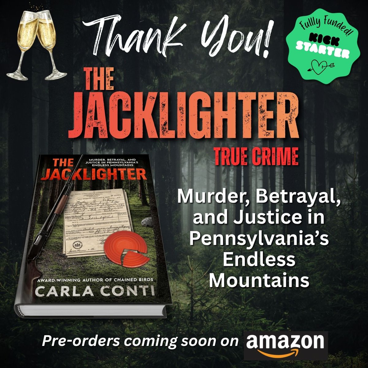 carlajeanconti's tweet image. 🥳 And that's a wrap, folks! Thanks to my Backer Besties, the @Kickstarter for THE JACKLIGHTER is officially fully funded! I'm so incredibly grateful to everyone who backed the campaign. 🥹 

Stay tuned—pre-orders are coming to Amazon soon!

bit.ly/4cUFsVk 

#BookSky