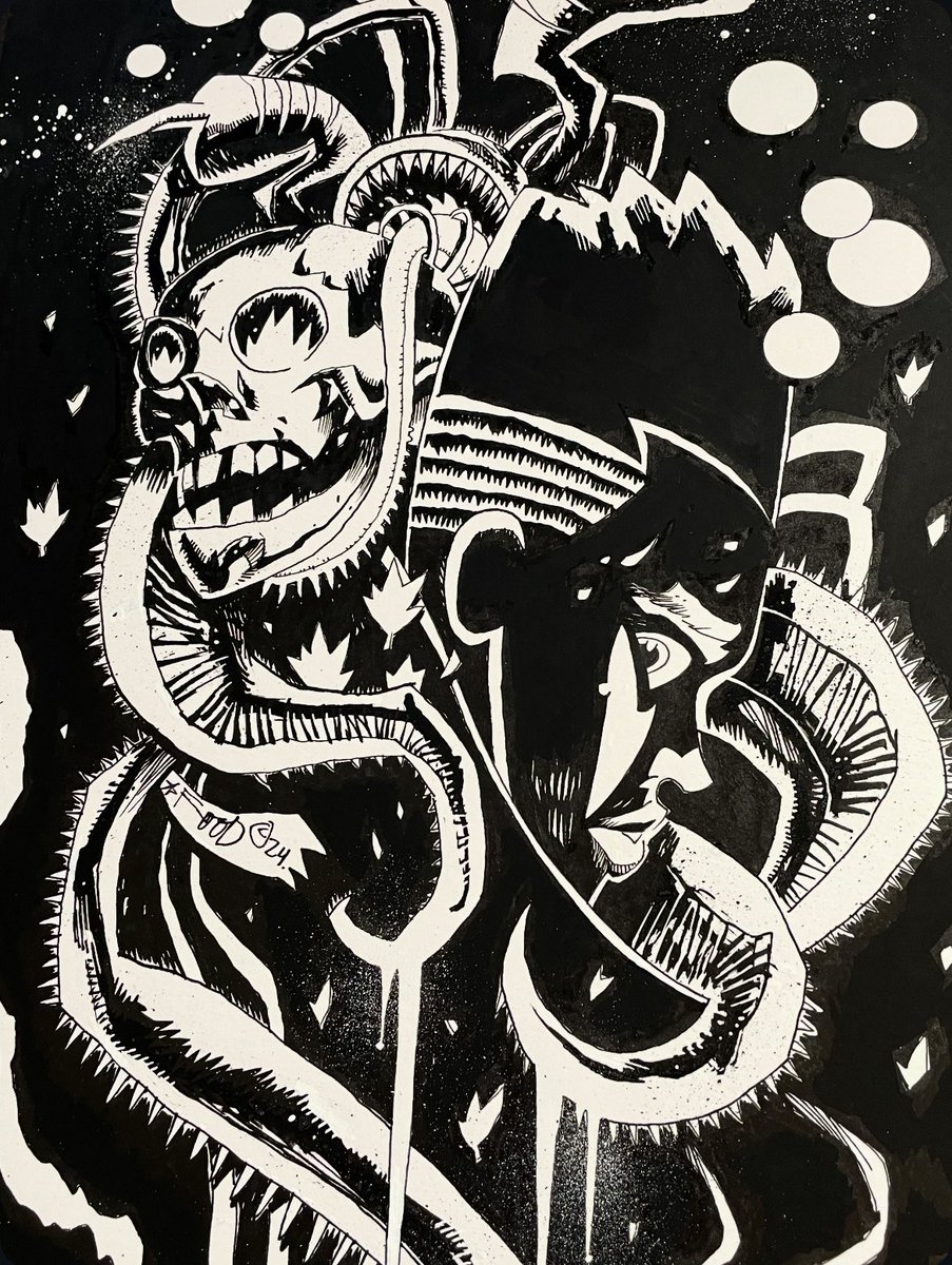 JimMahfood's tweet image. Big ol’ original art drop over on my site jimmahfood.com/shop
Pieces that I’ve drawn on Inkpulp Live, published covers, Skull Funk Radio illustrations, and much more are all available. Treat yo self! 
💀💀💀
#originalart #artdrop #jimmahfood