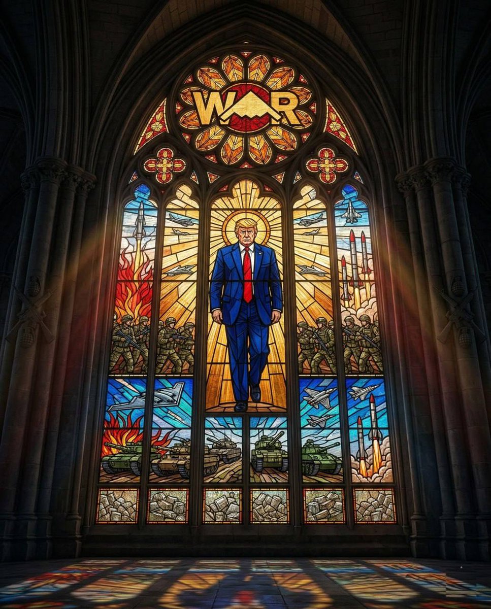 waronusd1's tweet photo. Built in stained glass. Forged in fire. Backed by steel.

$WAR isn’t a moment. It’s a movement. 

Put your helmets on soldiers. 🪖 https://t.co/MVqMaxNppP