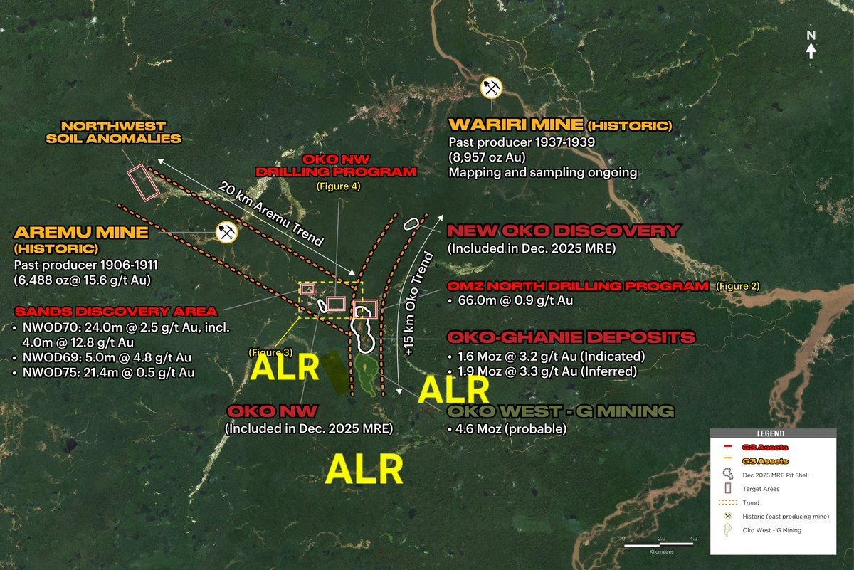 RawMinerals's tweet image. OMG, South America’s Guyana gold corridor is getting snapped up.
Just 11 days after the #GMining Ventures / #G2Goldfields merger valued at USD $2.2B, Canadian-listed gold producer Fortuna Mining Corp $FVI.Tse (USD $3.25B market cap) has signed an earn-in agreement with Qstone